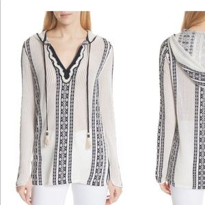 Tory Burch Ripa hooded tunic medium